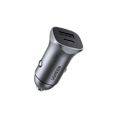 Ugreen ładowarka samochodowa USB Typ C / USB 24W Power Delivery Quick Charge szary (30780)