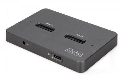 Digitus Stacja dokująca USB-C 3.2 Gen2 dla dysków SSD M.2 Duo NVMe oraz SATA (max. 2x 4 TB) z czytnikiem kart SD-Express 7.1 (max. 2 TB)