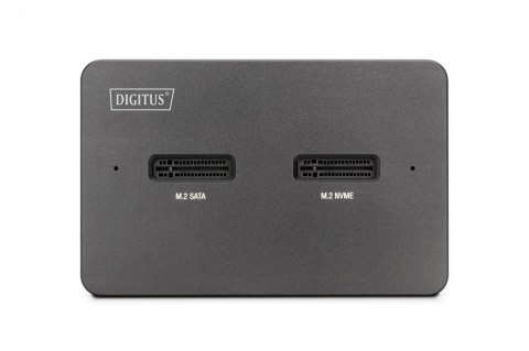Digitus Stacja dokująca USB-C 3.2 Gen2 dla dysków SSD M.2 Duo NVMe oraz SATA (max. 2x 4 TB) z czytnikiem kart SD-Express 7.1 (max. 2 TB)