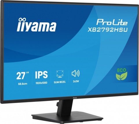 IIYAMA Monitor 27 cali X2792HSU-B1 IPS,FHD,HDMI,DP,120Hz,350cd,4ms, cienkie ramki, 1500:1, ErP B, USB HUBx2