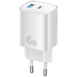 USAMS Ładowarka sieciowa T66 45W GaN CC290 USB-A + USB-C Fast charge