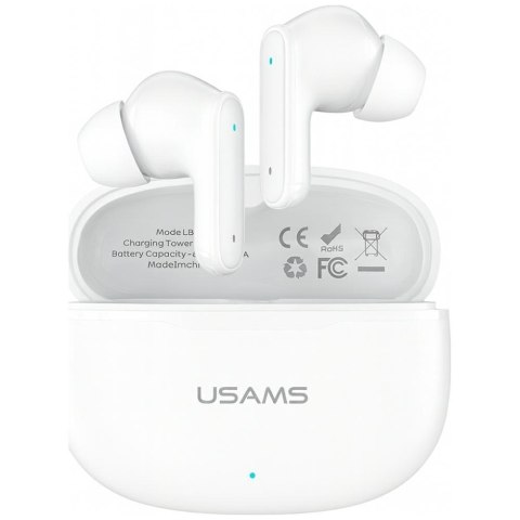 USAMS Słuchawki bluetooth 6.0 E05 TWS białe