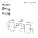 Szafka RTV EF LUCCA 180x40x59 czarny