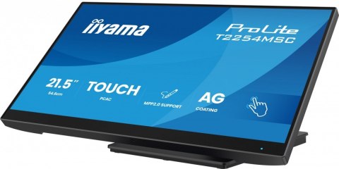IIYAMA Monitor 21.5 cala T2254MSC-B2AG POJ.10PKT., IPS, POWŁOKA AG, 300cd, FHD, HDMI, DP, 2xUSB, 7H