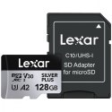 Lexar Karta pamięci microSD 128GB C10 A2 U3 V30 205/150MB/s Silver Plus