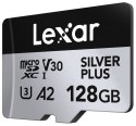 Lexar Karta pamięci microSD 128GB C10 A2 U3 V30 205/150MB/s Silver Plus