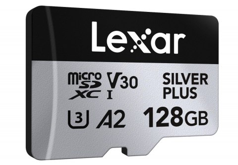 Lexar Karta pamięci microSD 128GB C10 A2 U3 V30 205/150MB/s Silver Plus
