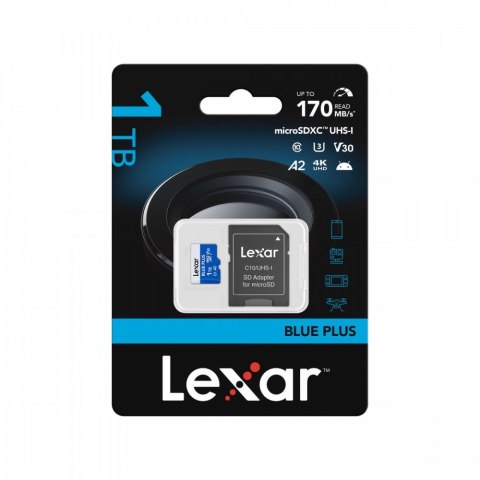 Lexar Karta pamięci microSD 1TB C10 A2 U3 V30 170MB/s Blue Plus
