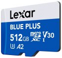 Lexar Karta pamięci microSD 512GB C10 A2 U3 V30 170MB/s Blue Plus