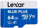 Lexar Karta pamięci microSD 64GB C10 A1 U3 V10 100MB/s Blue Plus