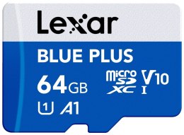 Lexar Karta pamięci microSD 64GB C10 A1 U3 V10 100MB/s Blue Plus