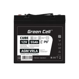 Green Cell Akumulator AGM VRLA 12V 55Ah IP54