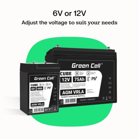 Green Cell Akumulator AGM VRLA 12V 55Ah IP54
