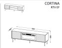Szafka RTV EF CORTINA 180x40x60 czarny/orzech