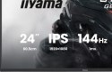 IIYAMA Monitor 23.8 cala GB2441HSU-B1 IPS,FHD,144Hz,1ms,2xUSB,350cd,HDMI,DP,HAS (150) PIVOT