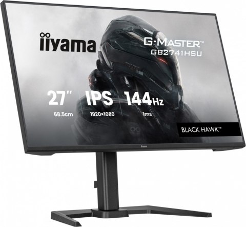 IIYAMA Monitor 27 cali GB2741HSU-B1 IPS,FHD,144Hz,1ms,2xUSB,350cd,HDMI,DP, HAS (150) PIVOT