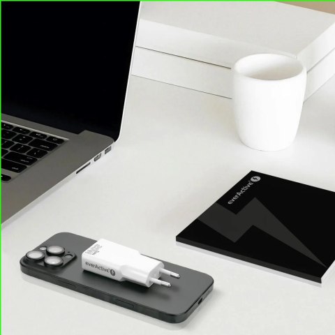 EverActive Ładowarka sieciowa SUPER SLIM QC 3.0 20W 1XUSB 1XUSB-C biała SC-340Q
