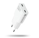 EverActive Ładowarka sieciowa SUPER SLIM QC 4+ 30W 2XUSB-C biała SC-385Q
