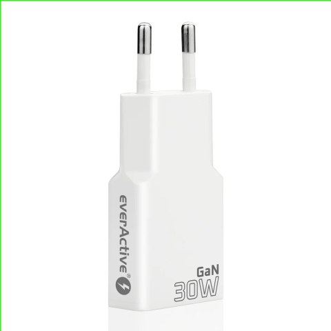EverActive Ładowarka sieciowa SUPER SLIM QC 4+ 30W 2XUSB-C biała SC-385Q