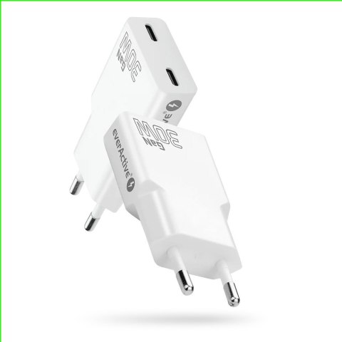 EverActive Ładowarka sieciowa SUPER SLIM QC 4+ 30W 2XUSB-C biała SC-385Q