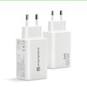 EverActive Ładowarka sieciowa GAN QC 4+ 65W 1XUSB 2XUSB-C biała SC-655Q