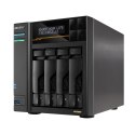 NAS Asustor AS6804T; Tower; 4x (3.5" SATA HDD/ 2.5" SSD); AMD Ryzen Embedded V3C14; 16G ECC DDR5 SODIMM (max. 64GB), 2x 10GbE, 2