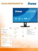 IIYAMA Monitor 31.5 cala XB3294UHSCP-B1.4K,VA,2xHDMI,DP,USB-C dock 95W, PIP,RJ45, 400cd, 2ms, 4xUSB, KVM,Sync,2x5W, HAS (150) PIVOT,