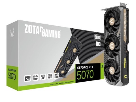 ZOTAC Karta graficzna GeForce RTX 5070 SOLID OC 12GB GDDR7 192bit 3DP/HDMI