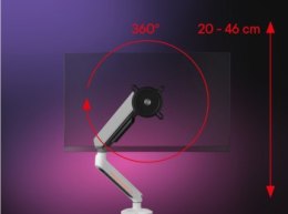 One For All DM8120 Uniwersalny uchwyt do monitora EXPERIENCE RGB, gaming, SINGLE, biały, 21''-45'' 14kg