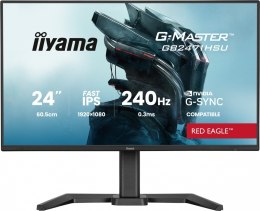 IIYAMA Monitor 23.8 cala GB2471HSU-B1 IPS,FHD,240Hz,2xHDMI,DP,1xUSB 3.2, 1xUSB C, Adaptive G-SYNC - 1920 x 1080 @48-240Hz DisplayP