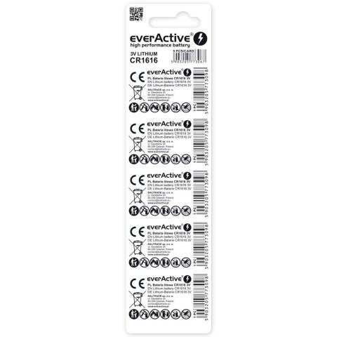EVERACTIVE BATERIA LITOWA CR1616 BLISTER 5 SZT. CR16165BL