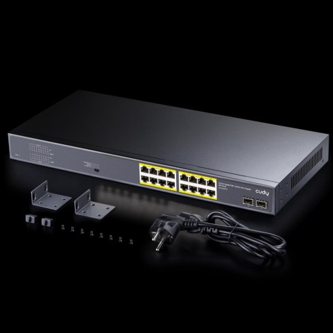 Cudy Przełącznik GS1020PS2 16xGE PoE+ 200W 2xSFP