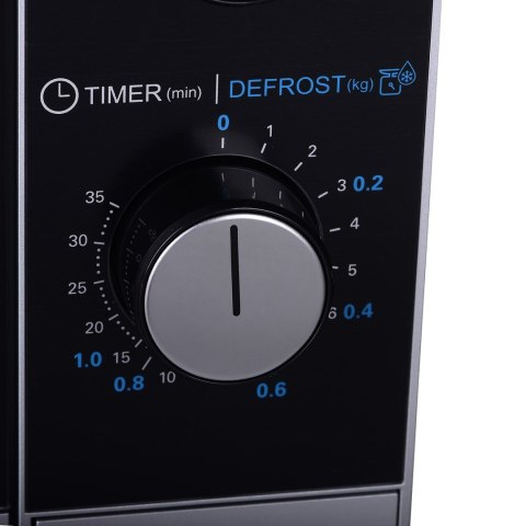 Kuchenka mikrofalowa SHARP YC-MS01E-S (800W; 20l; kolor srebrny) (WYPRZEDAŻ)