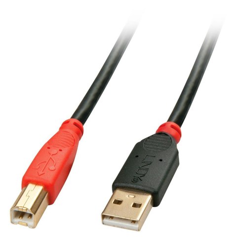 Kabel USB USB 2.0 15 m USB A USB B Czarny, Czerwony