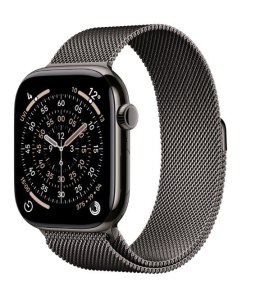 Apple Watch Series 11 GPS + Cellular koperta 42 mm z tytanu w kolorze łupku, bransoleta mediolańska w kolorze łupku