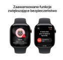 Apple Watch Series 11 GPS + Cellular, koperta 42 mm z tytanu w kolorze łupku, pasek sportowy w kolorze czarnym - rozmiar S/M