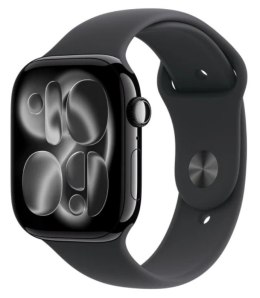 Apple Watch Series 11 GPS + Cellular, koperta 42 mm z tytanu w kolorze naturalnym, pasek sportowy w kolorze górskiej szarości - rozmia