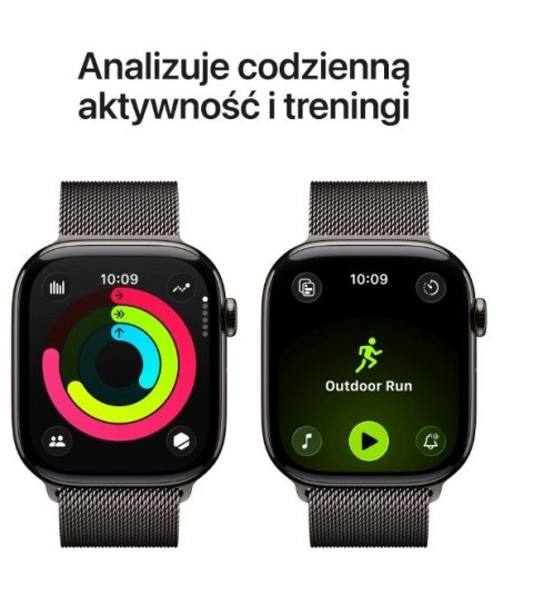 Apple Watch Series 11 GPS + Cellular koperta 46 mm z tytanu w kolorze łupku, bransoleta mediolańska w kolorze łupku M/L