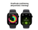Apple Watch Series 11 GPS + Cellular, koperta 46 mm z tytanu w kolorze łupku, pasek sportowy w kolorze czarnym - rozmiar M/L