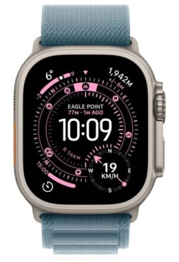 Apple Watch Ultra 3 GPS + Cellular koperta 49 mm z tytanu w kolorze naturalnym, opaska Alpine w kolorze jasnoniebieskim - rozmiar L
