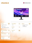 LG Electronics Monitor 27G411A-B 27 cali FHD UltraGear