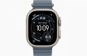 Apple Watch Ultra 3 GPS + Cellular Koperta 49 mm z tytanu w kolorze naturalnym Pasek Ocean w kolorze marynarskiego granatu