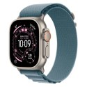 Apple Watch Ultra 3 GPS + Cellular koperta 49 mm z tytanu w kolorze naturalnym, opaska Alpine w kolorze jasnoniebieskim - rozmiar M