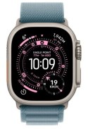 Apple Watch Ultra 3 GPS + Cellular koperta 49 mm z tytanu w kolorze naturalnym, opaska Alpine w kolorze jasnoniebieskim - rozmiar M