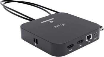Replikator - i-tec USB-C Dual HDMI 2xHDMI 4K 60Hz 2x USB-C (10Gbps+5Gbps) 4x USB-A (2x5Gbps) Power Delivery 100W LAN Audio