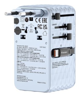 Uniwersalny adapter podróżny Verbatim Charge 'N' Travel 70W 2C niebieski