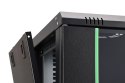 Szafa sieciowa wisząca DYNAmic 19" 9U rack 600x450, drzwi szyba, czarny, niedzielona, złożona, 60kg