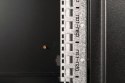 Szafa sieciowa wisząca Unique 19" 12U rack 600x450, drzwi szyba, czarny, niedzielona, złożona, 100kg