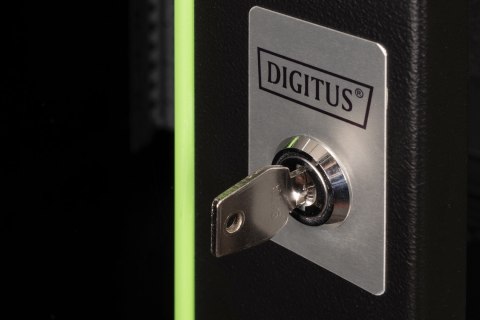 Szafa sieciowa wisząca Unique 19" 16U rack 600x600, drzwi szyba, czarny, niedzielona, złożona, 100kg