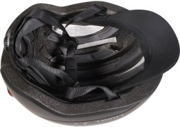 Kask miejski 57-61 cm światła LED czujnik upadku SOS czarny